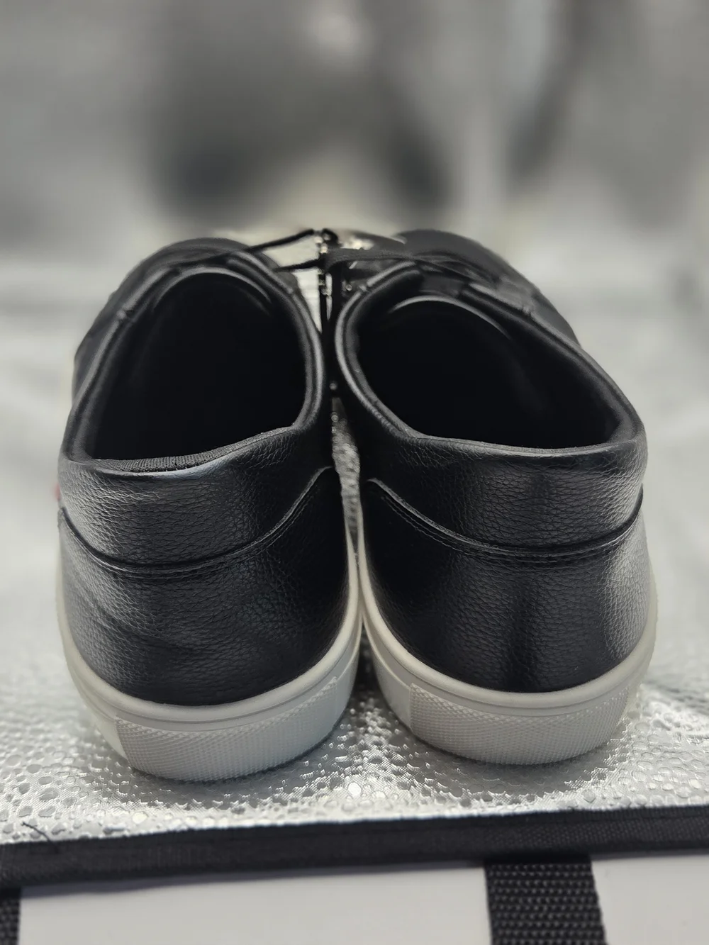 Marc Joseph Black Mesh & Leather Low-Top Sneakers with White Sole